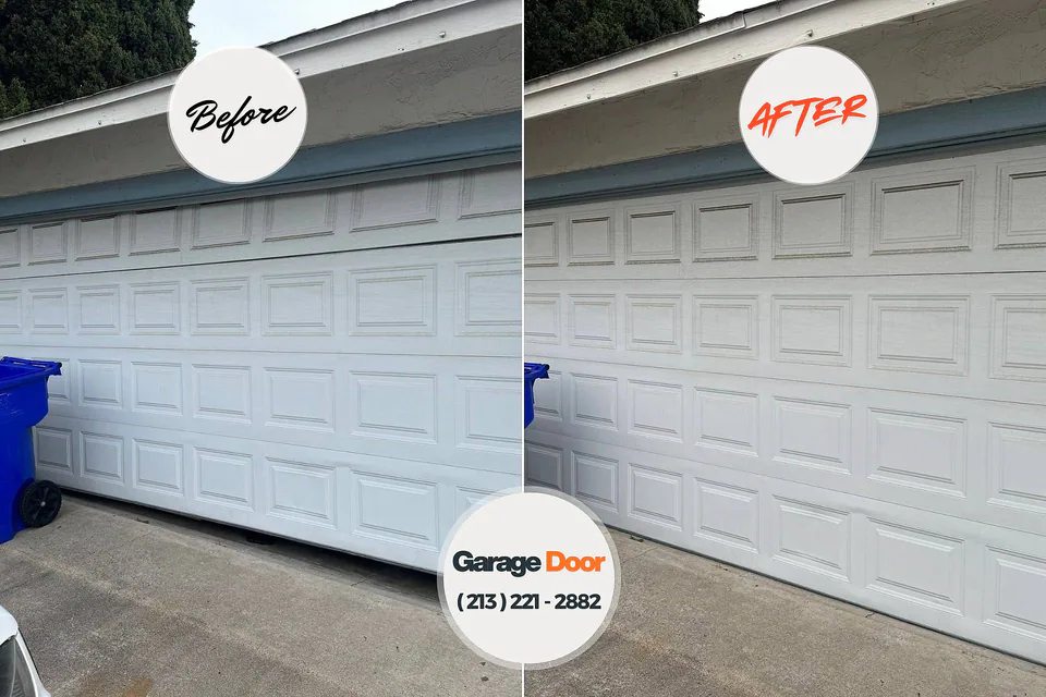Before and after: garage door repair Airway Heights, WA